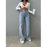 Стильні джинси WIDE LEG Палаццо з високою талією та з розрізами