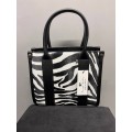 Сумка "зебра" зі штучної шкіри