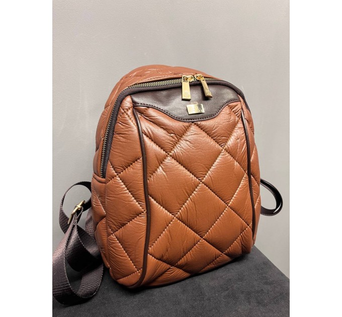 Стильный женский дутый рюкзак.